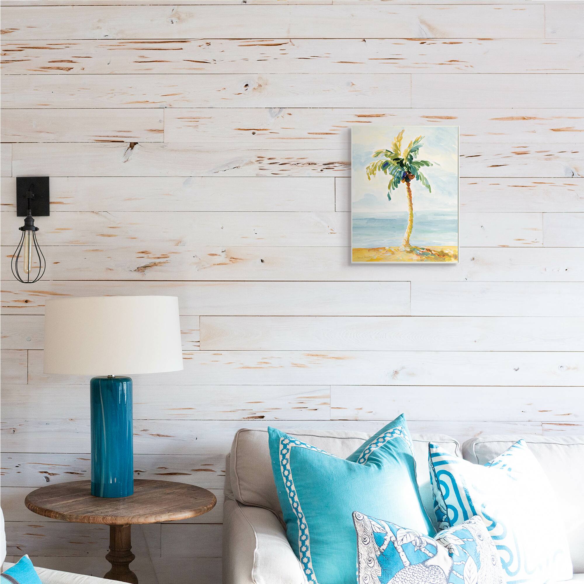 Stupell Industries Palm Tree with Coconuts on Beach Sand Wall Plaque